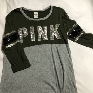 Pink sequin top
